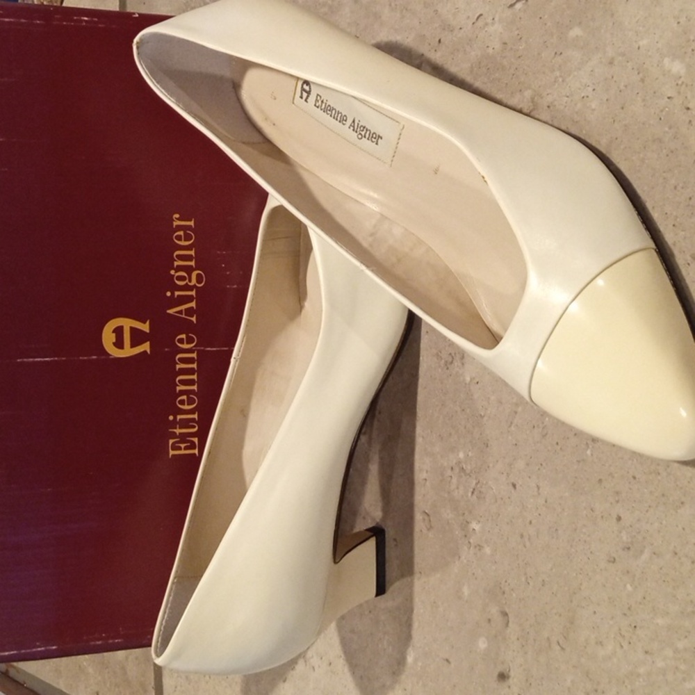Etienne Aigner Women's White Heels Size 10